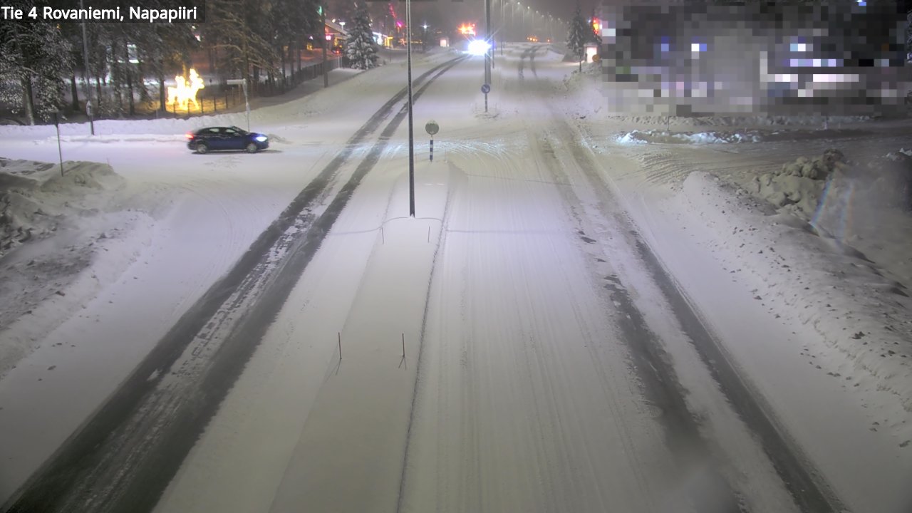Weather Camera Image Väg 4 Rovaniemi, Polar cirke, Rovaniemi, Lappi
