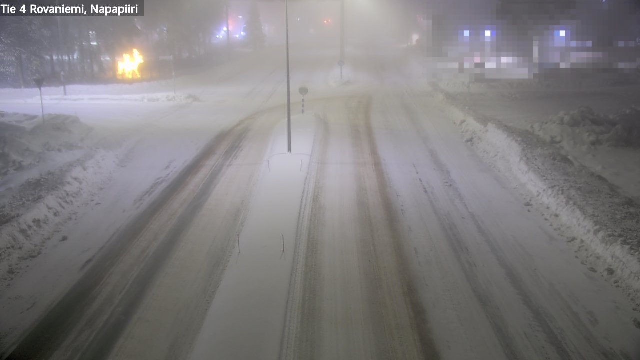 Weather Camera Image Väg 4 Rovaniemi, Polar cirke, Rovaniemi, Lappi