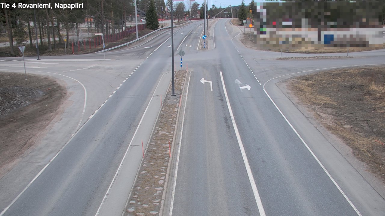 Weather Camera Image Road 4 Rovaniemi, Arctic circl, Rovaniemi, Lappi