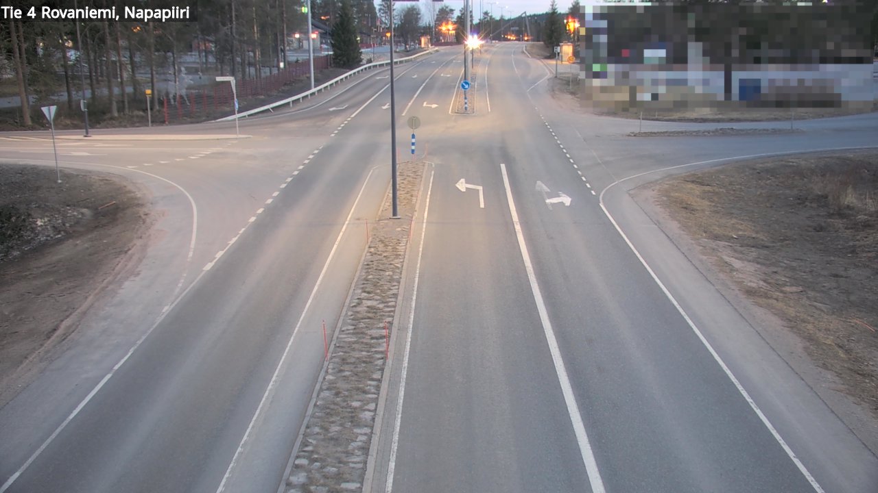 Weather Camera Image Road 4 Rovaniemi, Arctic circl, Rovaniemi, Lappi