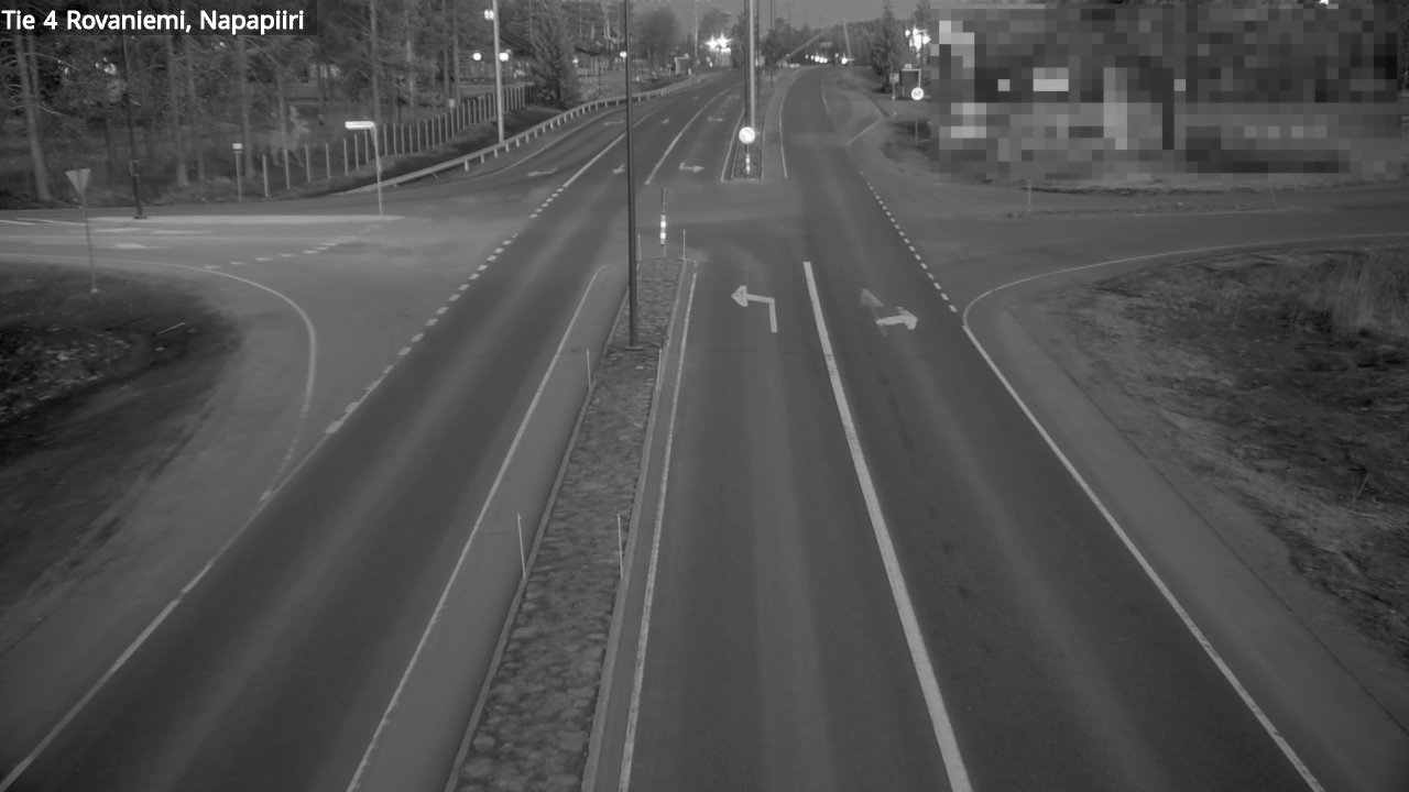 Weather Camera Image Väg 4 Rovaniemi, Polar cirke, Rovaniemi, Lappi