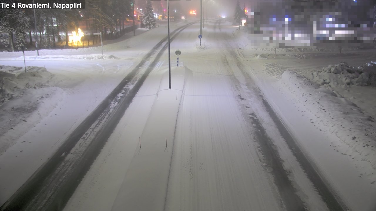 Weather Camera Image Väg 4 Rovaniemi, Polar cirke, Rovaniemi, Lappi