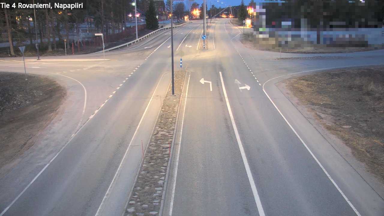 Weather Camera Image Road 4 Rovaniemi, Arctic circl, Rovaniemi, Lappi