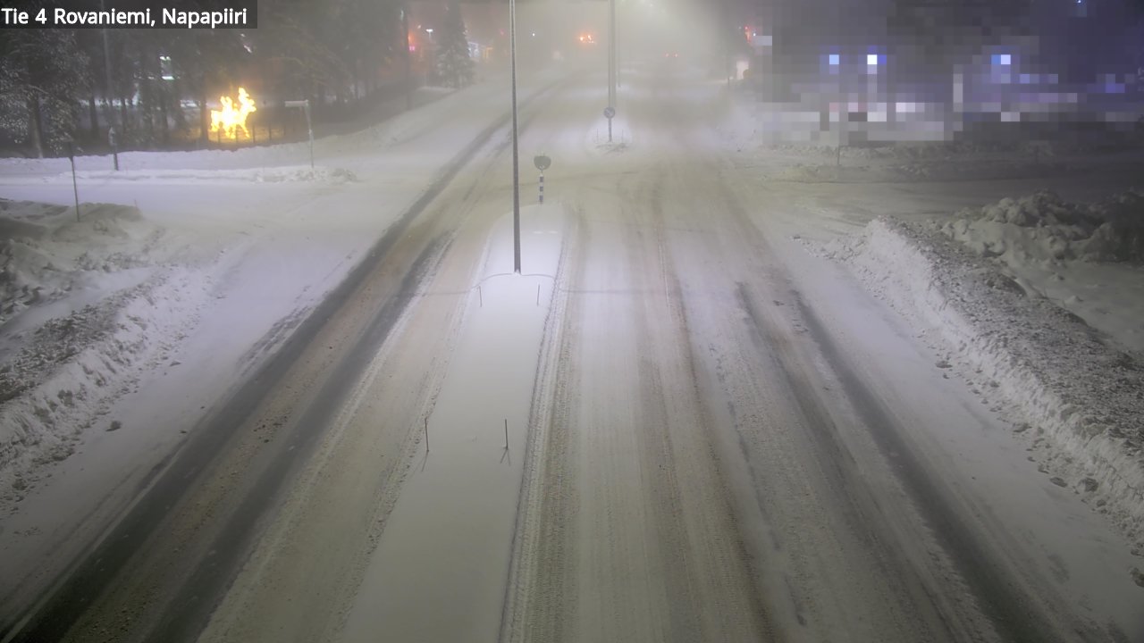 Weather Camera Image Väg 4 Rovaniemi, Polar cirke, Rovaniemi, Lappi