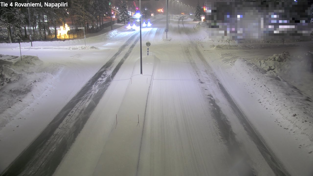 Weather Camera Image Väg 4 Rovaniemi, Polar cirke, Rovaniemi, Lappi