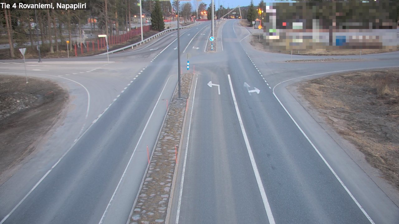 Weather Camera Image Väg 4 Rovaniemi, Polar cirke, Rovaniemi, Lappi