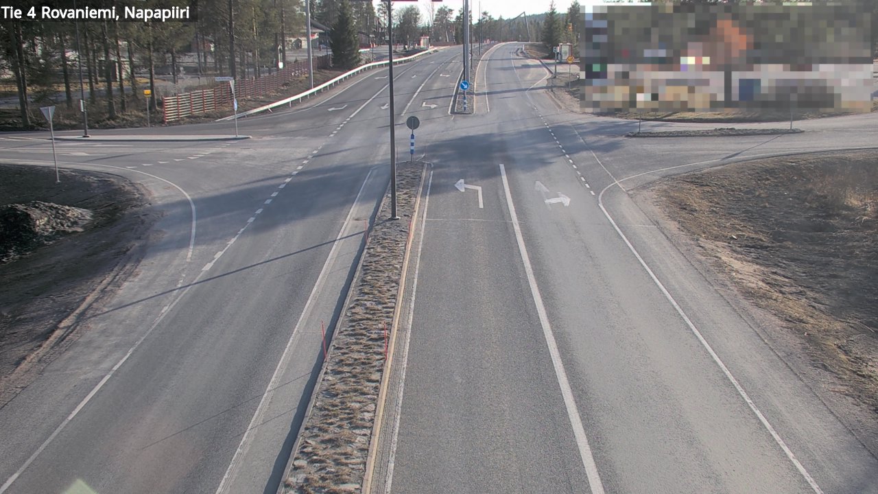 Weather Camera Image Road 4 Rovaniemi, Arctic circl, Rovaniemi, Lappi