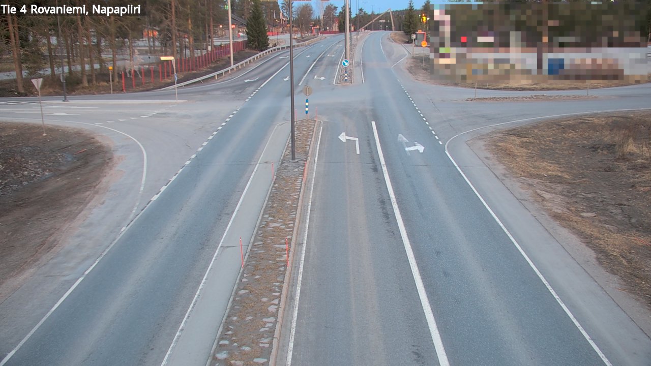 Weather Camera Image Road 4 Rovaniemi, Arctic circl, Rovaniemi, Lappi