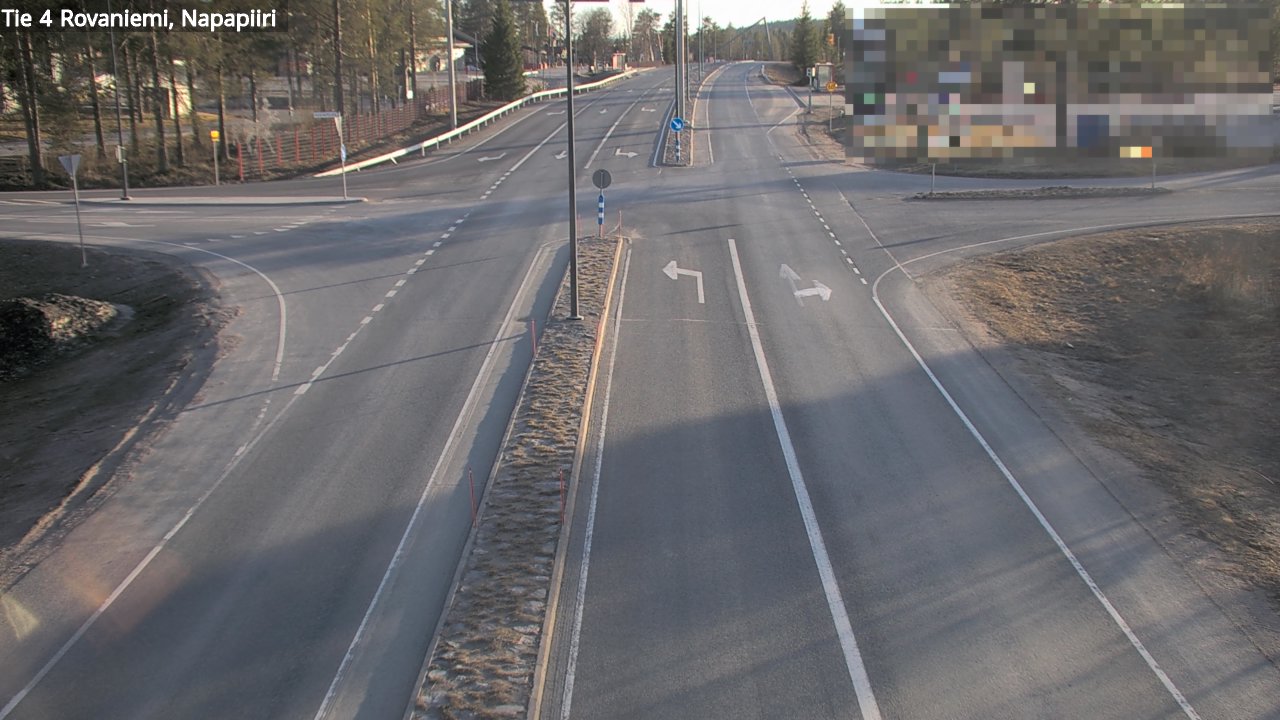Weather Camera Image Väg 4 Rovaniemi, Polar cirke, Rovaniemi, Lappi