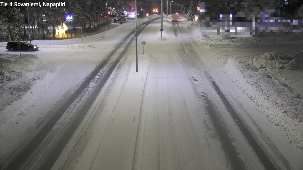 Weather Camera Image Väg 4 Rovaniemi, Polar cirke, Rovaniemi, Lappi