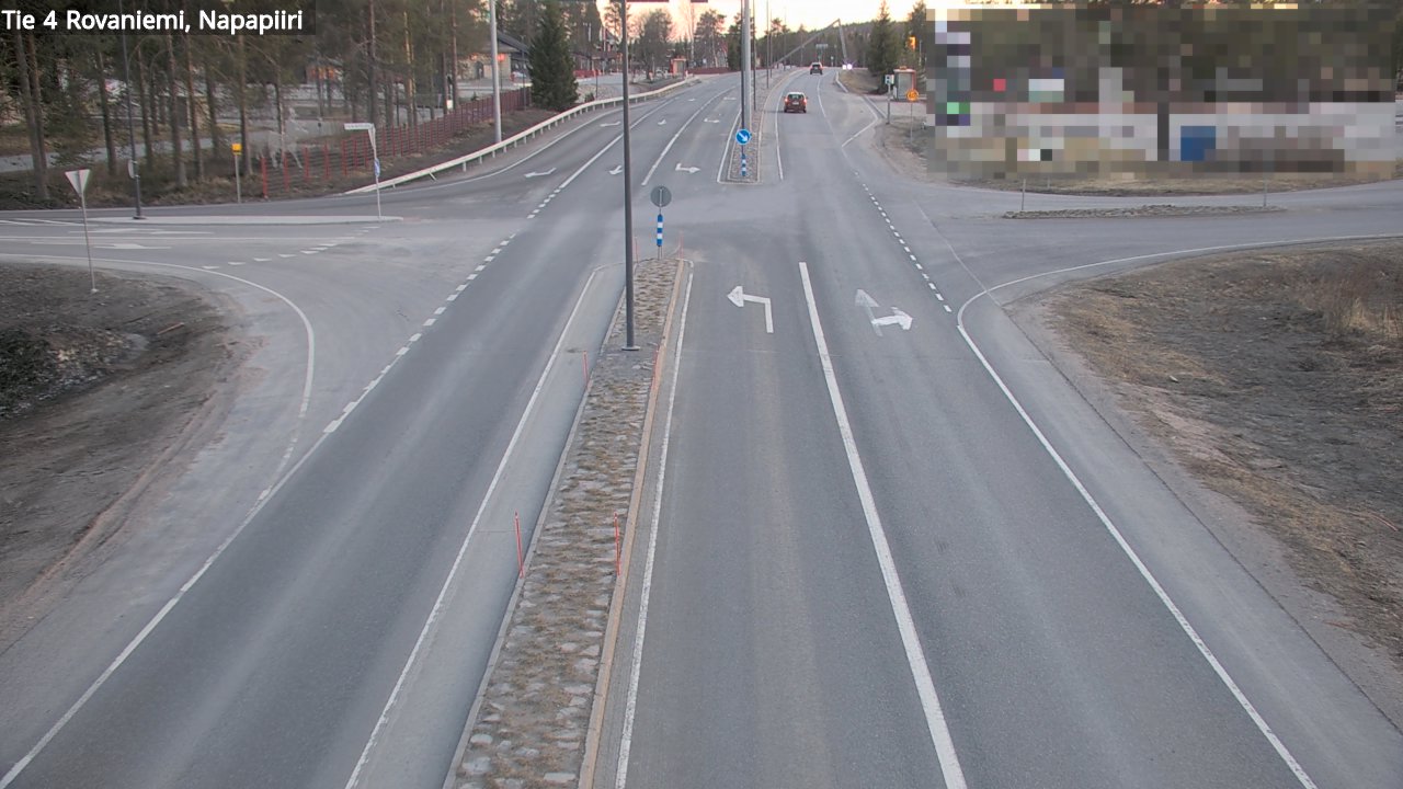 Weather Camera Image Road 4 Rovaniemi, Arctic circl, Rovaniemi, Lappi