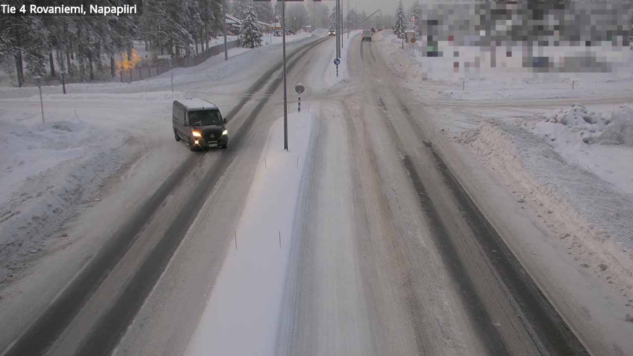 Weather Camera Image Väg 4 Rovaniemi, Polar cirke, Rovaniemi, Lappi