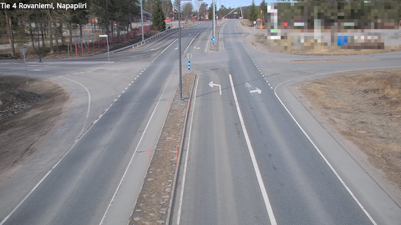 Weather Camera Image Road 4 Rovaniemi, Arctic circl, Rovaniemi, Lappi