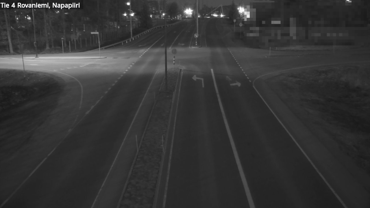 Weather Camera Image Väg 4 Rovaniemi, Polar cirke, Rovaniemi, Lappi