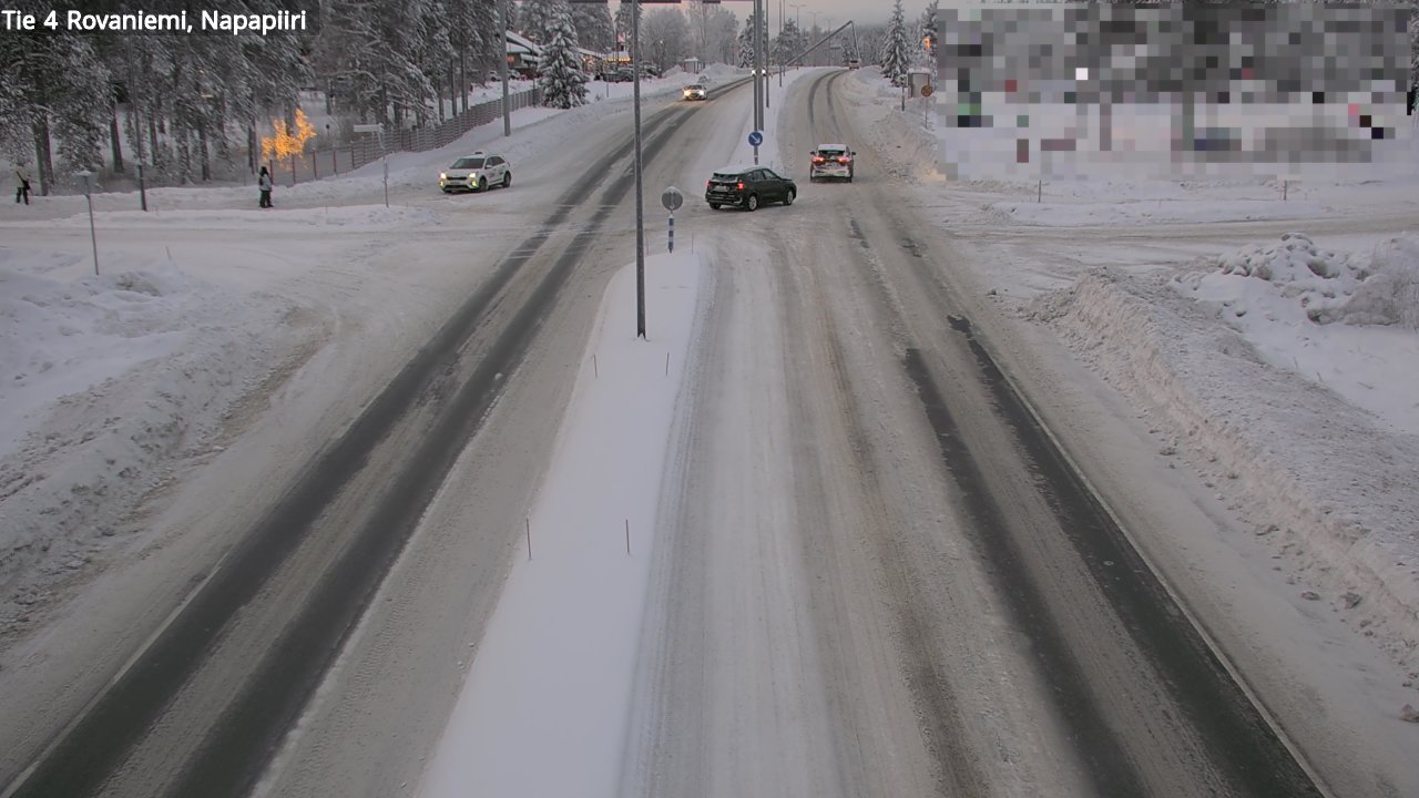Weather Camera Image Väg 4 Rovaniemi, Polar cirke, Rovaniemi, Lappi
