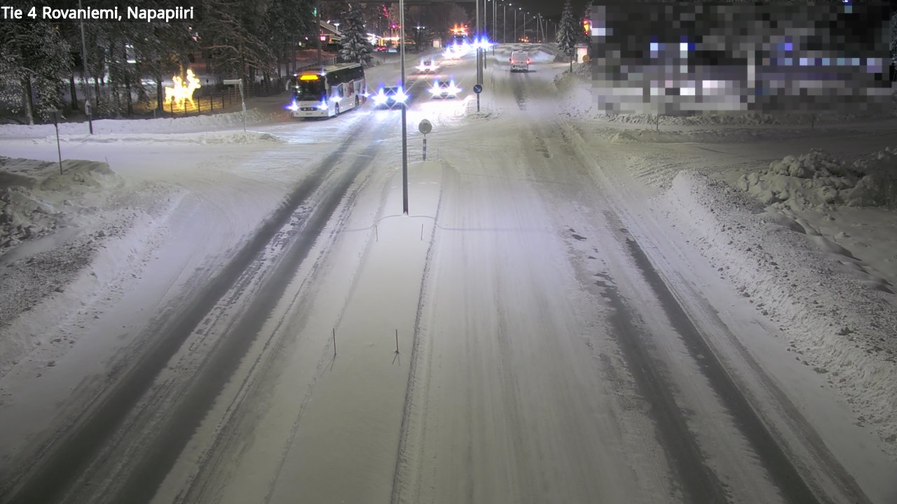 Weather Camera Image Väg 4 Rovaniemi, Polar cirke, Rovaniemi, Lappi