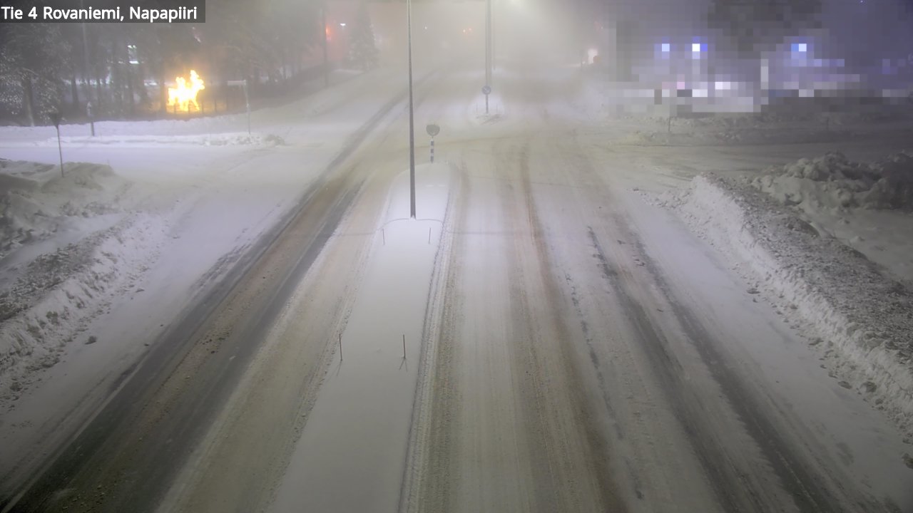 Weather Camera Image Väg 4 Rovaniemi, Polar cirke, Rovaniemi, Lappi