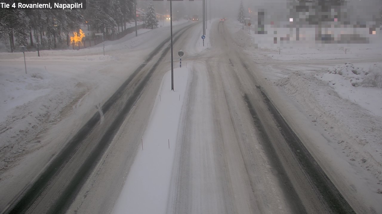 Weather Camera Image Väg 4 Rovaniemi, Polar cirke, Rovaniemi, Lappi