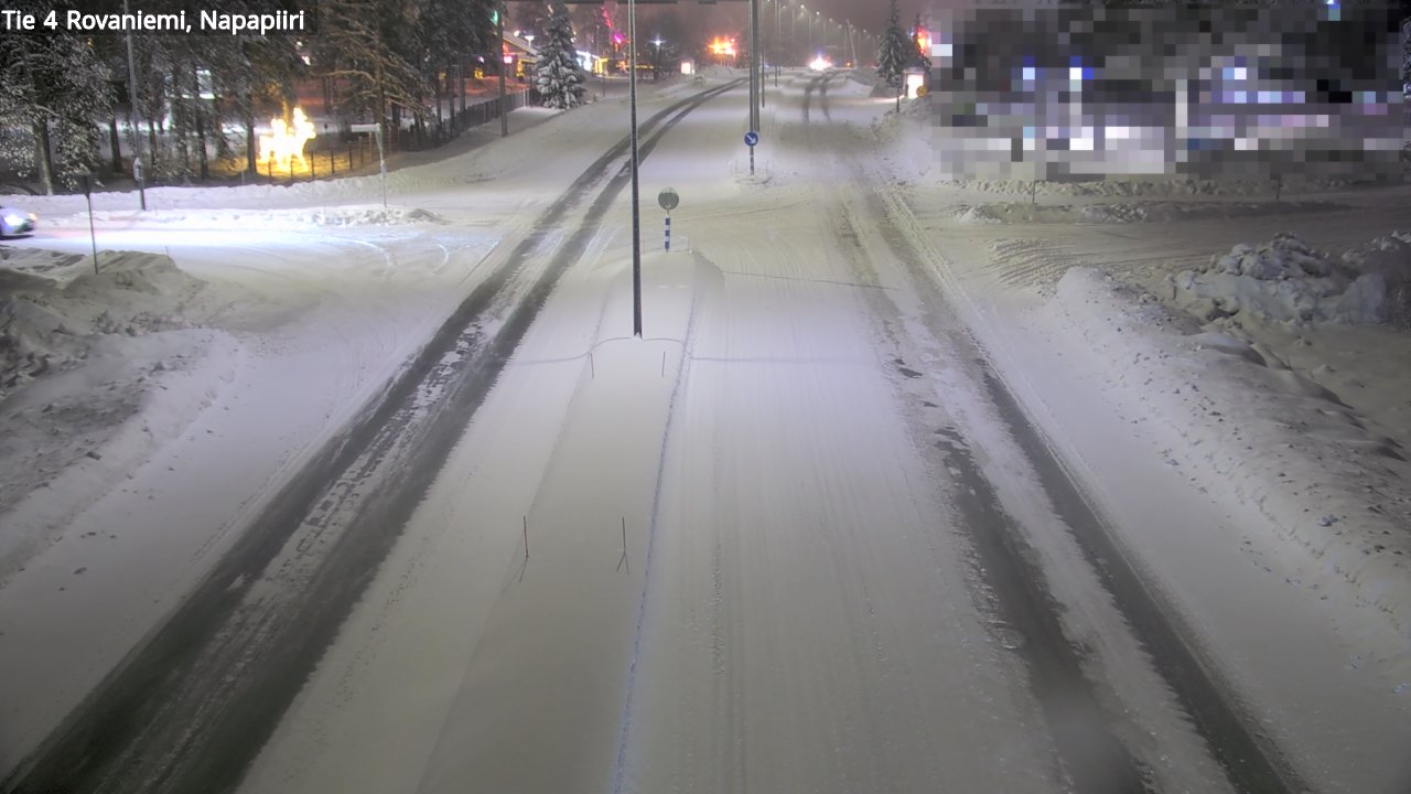 Weather Camera Image Väg 4 Rovaniemi, Polar cirke, Rovaniemi, Lappi