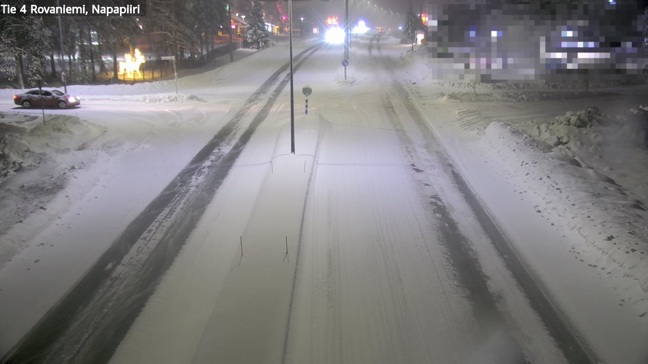 Weather Camera Image Väg 4 Rovaniemi, Polar cirke, Rovaniemi, Lappi