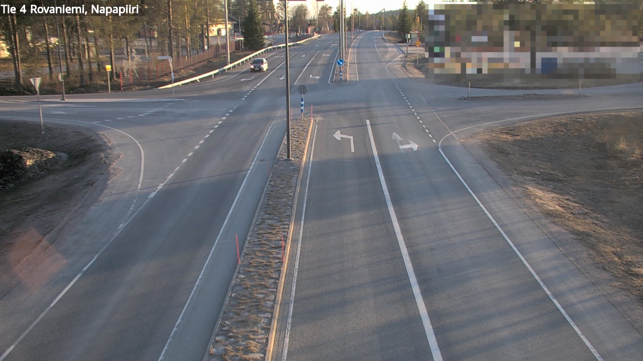 Weather Camera Image Road 4 Rovaniemi, Arctic circl, Rovaniemi, Lappi