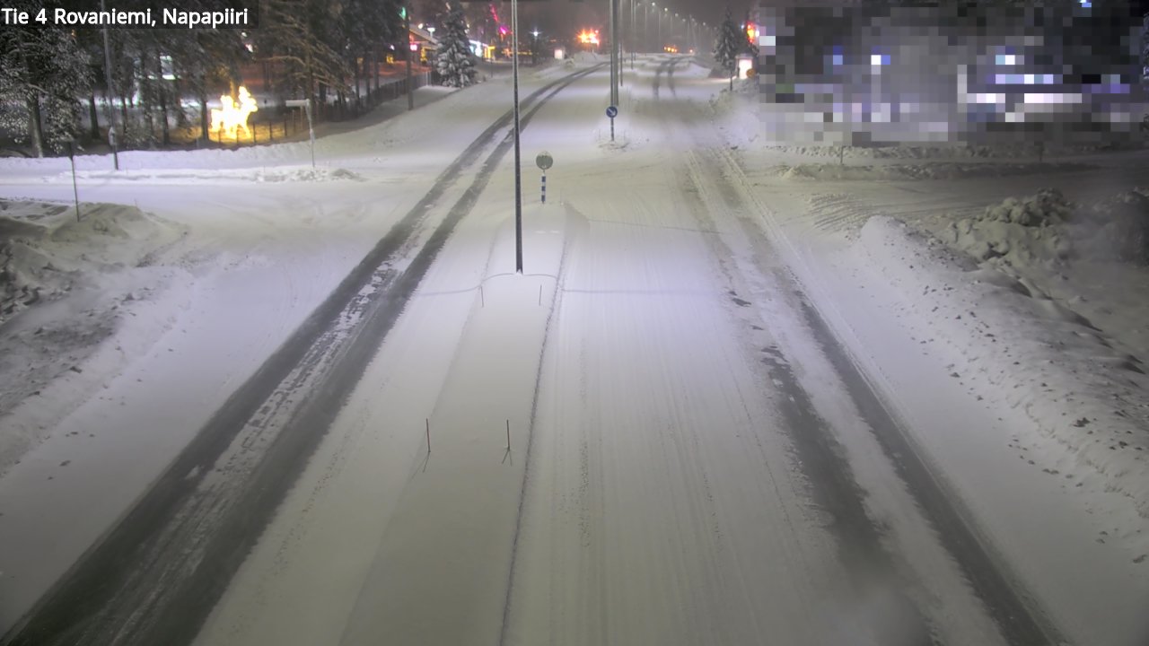 Weather Camera Image Väg 4 Rovaniemi, Polar cirke, Rovaniemi, Lappi