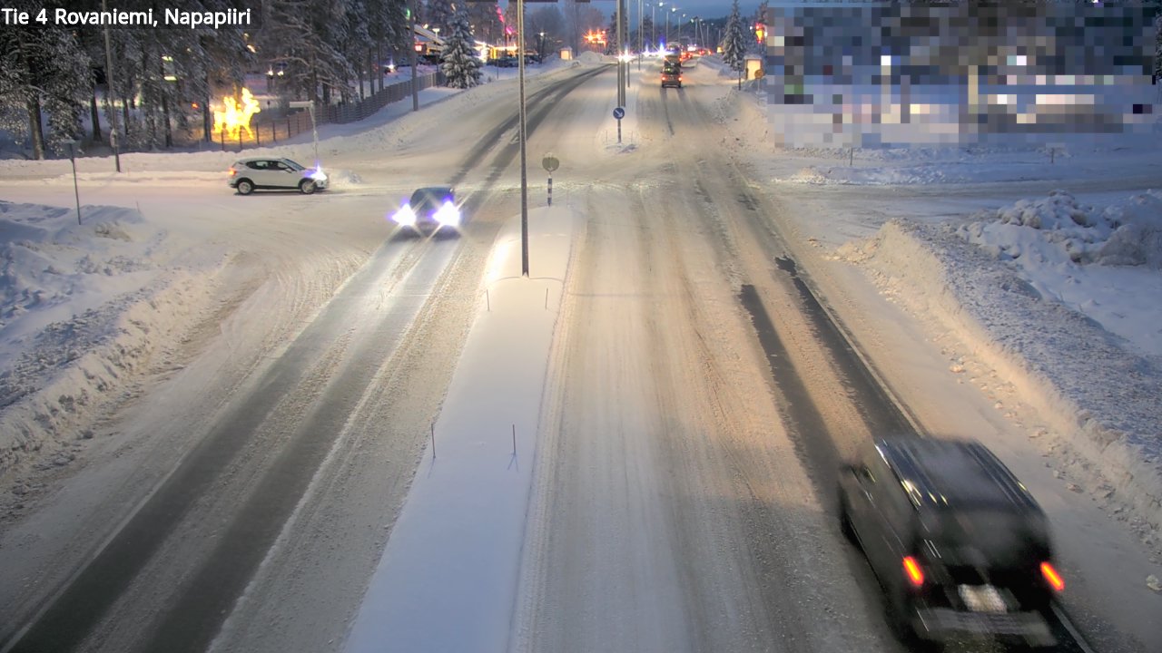 Weather Camera Image Road 4 Rovaniemi, Arctic circl, Rovaniemi, Lappi