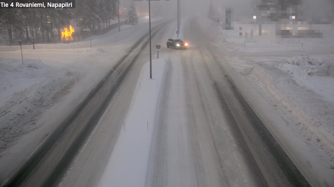 Weather Camera Image Väg 4 Rovaniemi, Polar cirke, Rovaniemi, Lappi