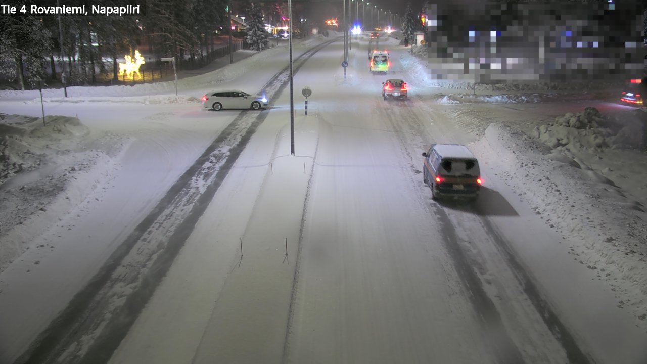 Weather Camera Image Väg 4 Rovaniemi, Polar cirke, Rovaniemi, Lappi