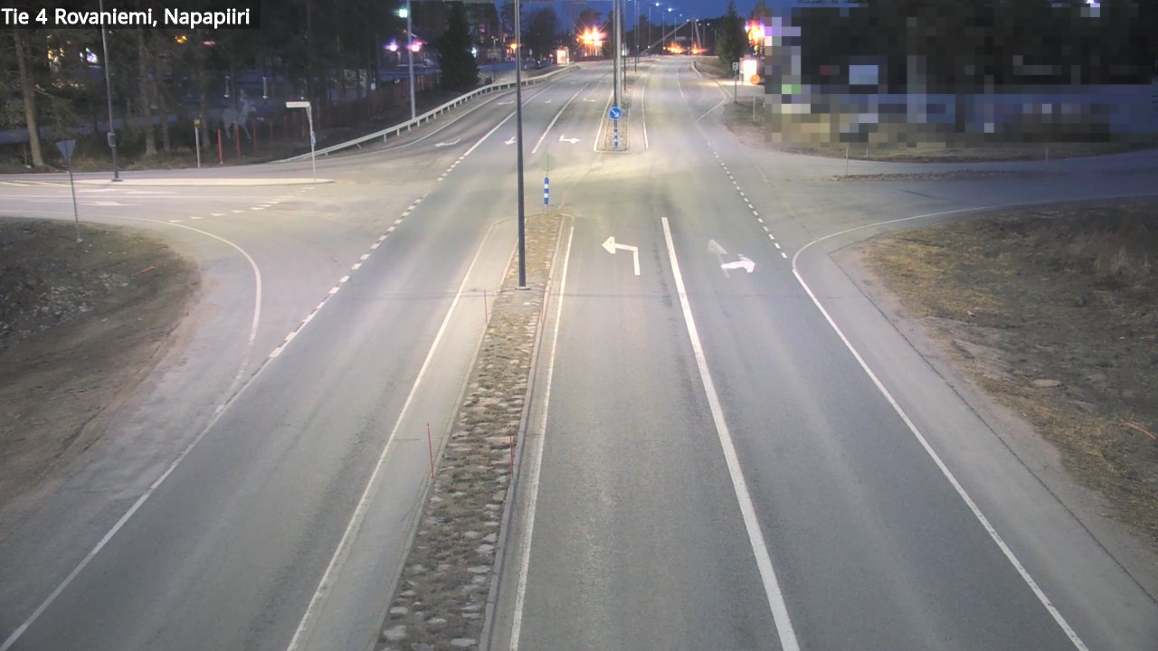 Weather Camera Image Road 4 Rovaniemi, Arctic circl, Rovaniemi, Lappi