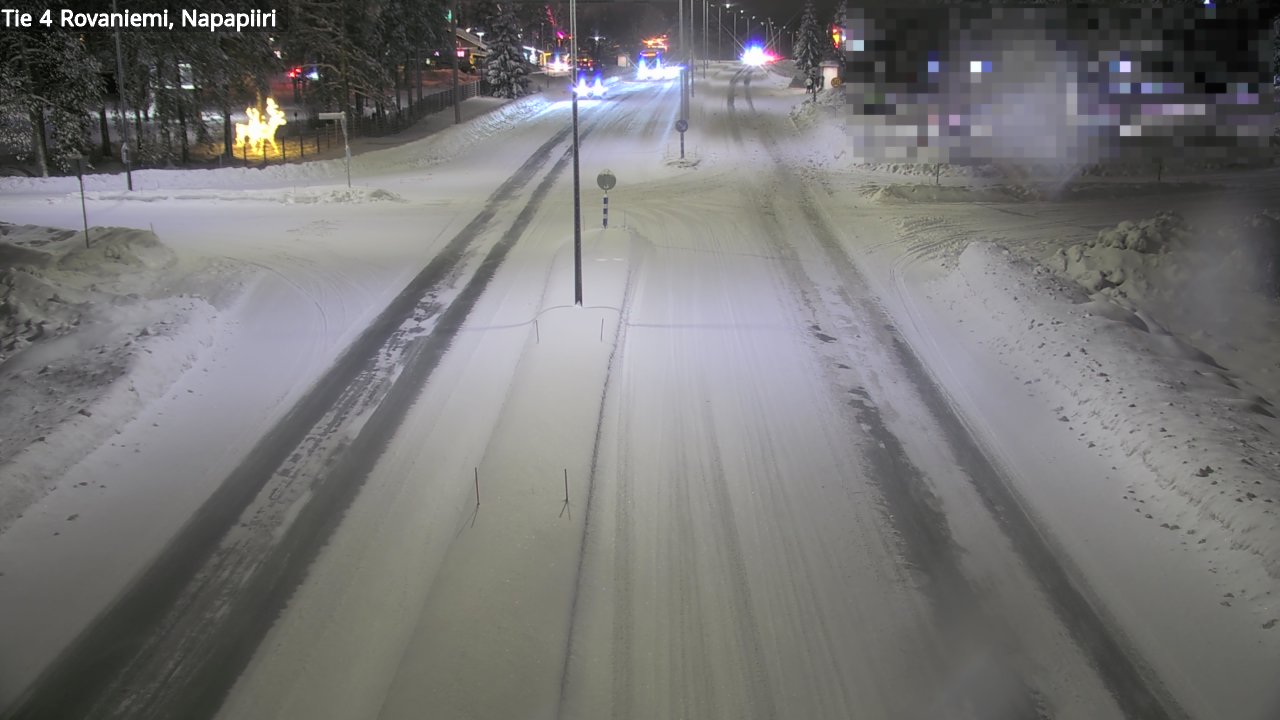 Weather Camera Image Väg 4 Rovaniemi, Polar cirke, Rovaniemi, Lappi