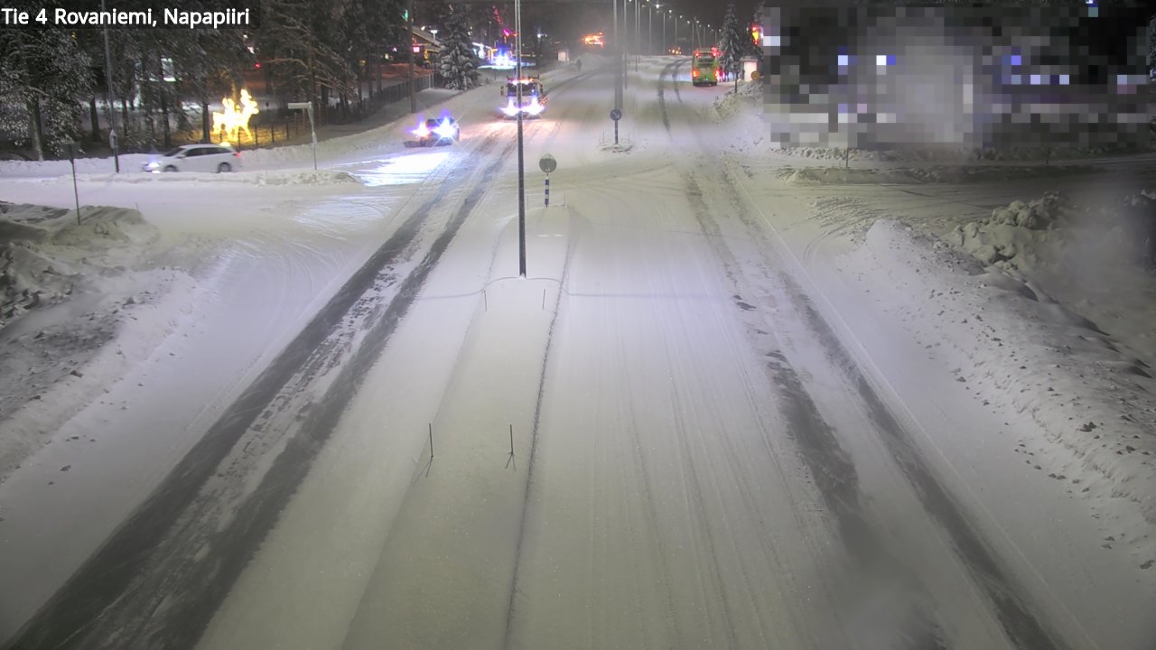 Weather Camera Image Väg 4 Rovaniemi, Polar cirke, Rovaniemi, Lappi