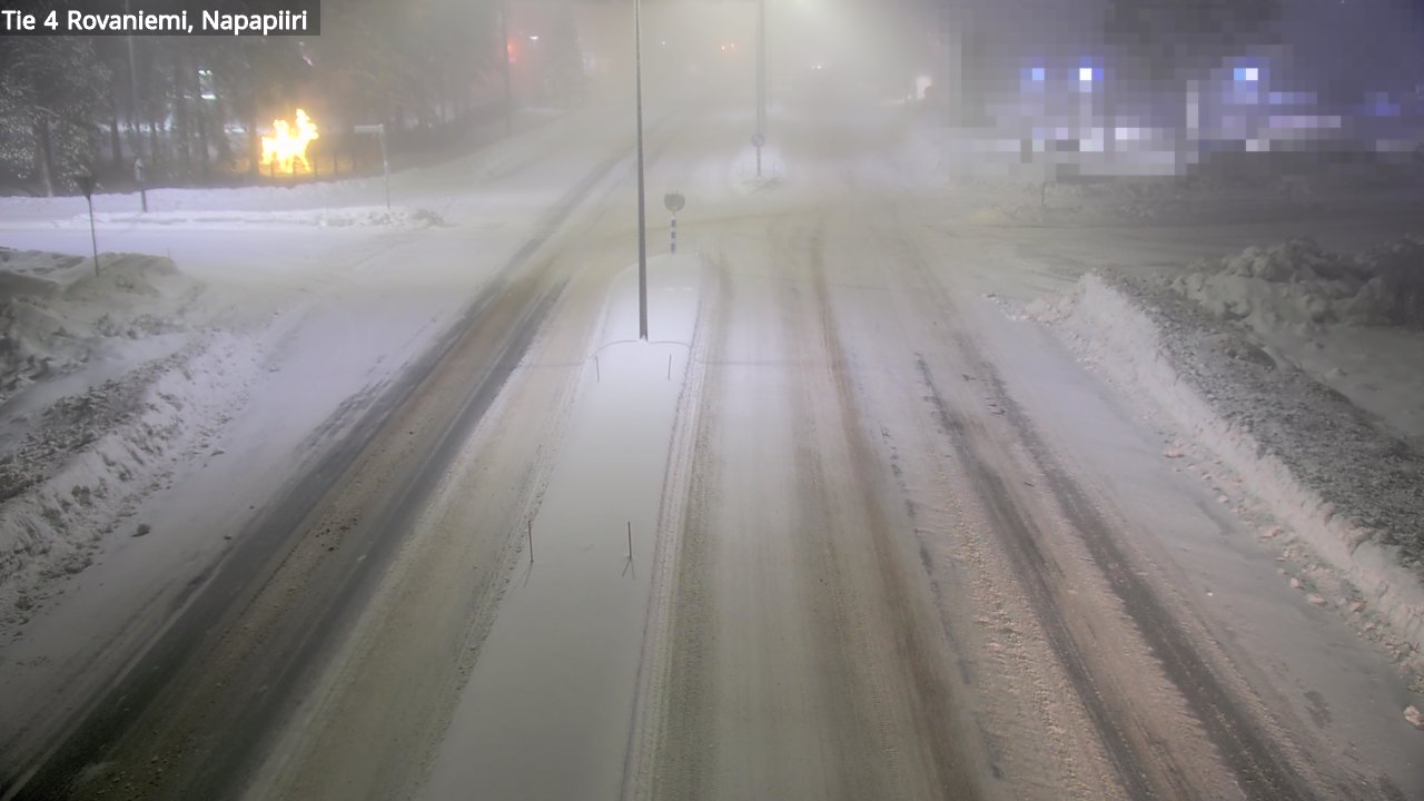 Weather Camera Image Väg 4 Rovaniemi, Polar cirke, Rovaniemi, Lappi