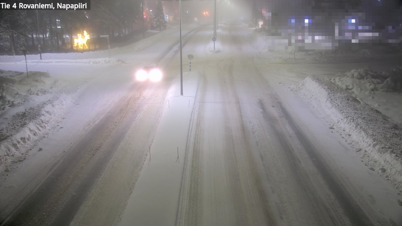 Weather Camera Image Väg 4 Rovaniemi, Polar cirke, Rovaniemi, Lappi