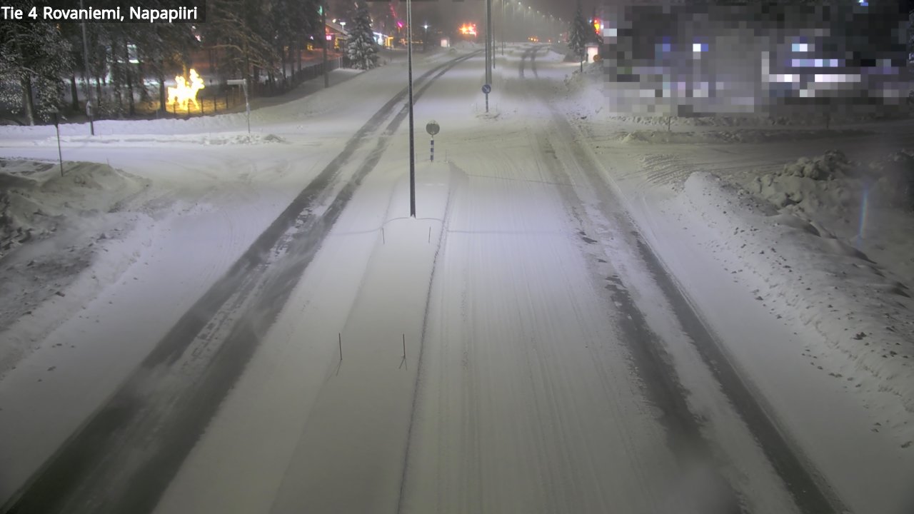 Weather Camera Image Väg 4 Rovaniemi, Polar cirke, Rovaniemi, Lappi