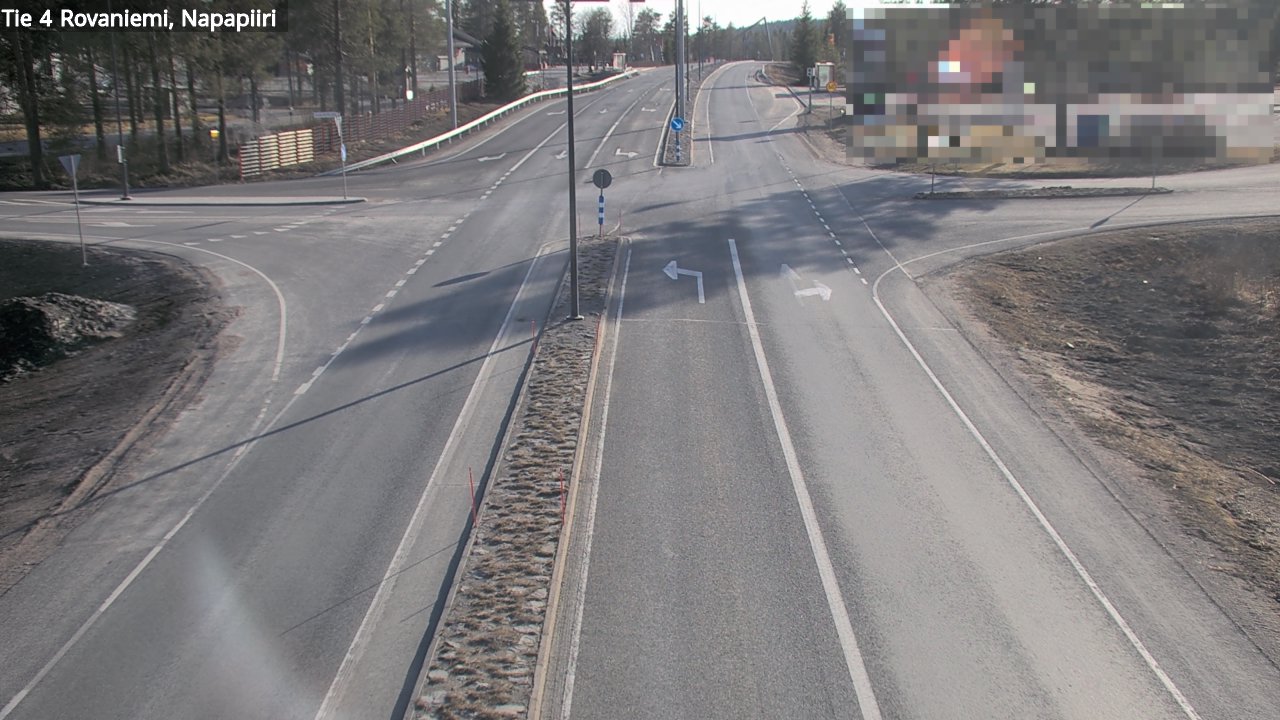 Weather Camera Image Road 4 Rovaniemi, Arctic circl, Rovaniemi, Lappi