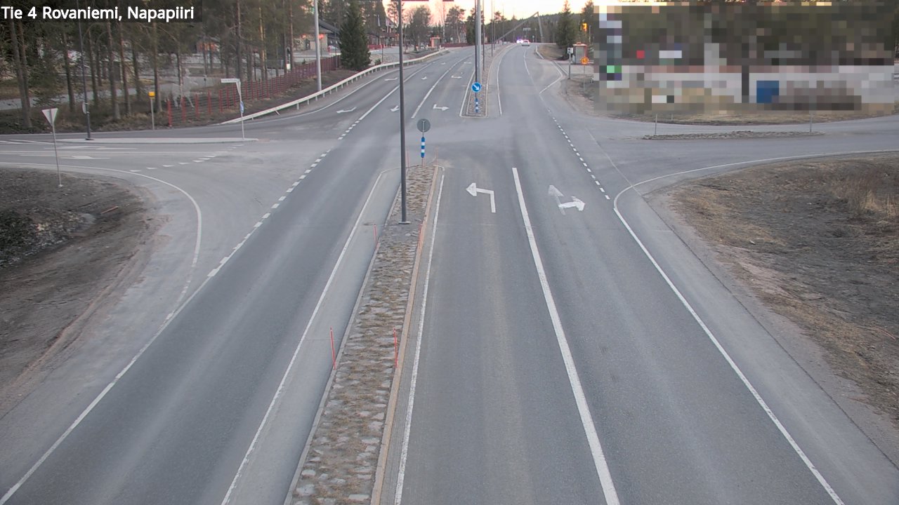 Weather Camera Image Road 4 Rovaniemi, Arctic circl, Rovaniemi, Lappi