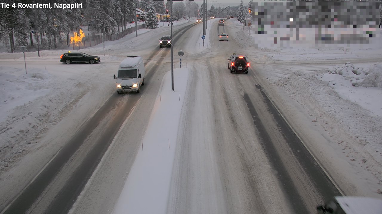 Weather Camera Image Road 4 Rovaniemi, Arctic circl, Rovaniemi, Lappi
