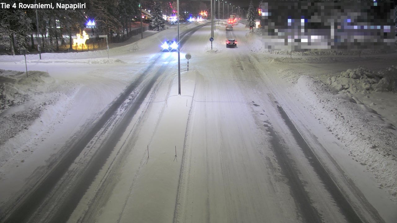 Weather Camera Image Väg 4 Rovaniemi, Polar cirke, Rovaniemi, Lappi