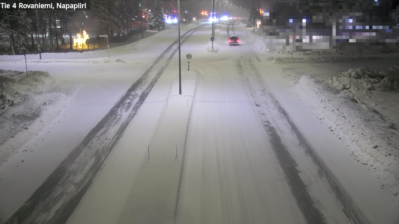 Weather Camera Image Väg 4 Rovaniemi, Polar cirke, Rovaniemi, Lappi