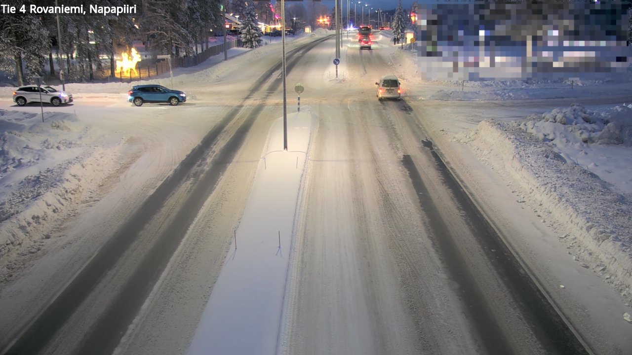 Weather Camera Image Road 4 Rovaniemi, Arctic circl, Rovaniemi, Lappi