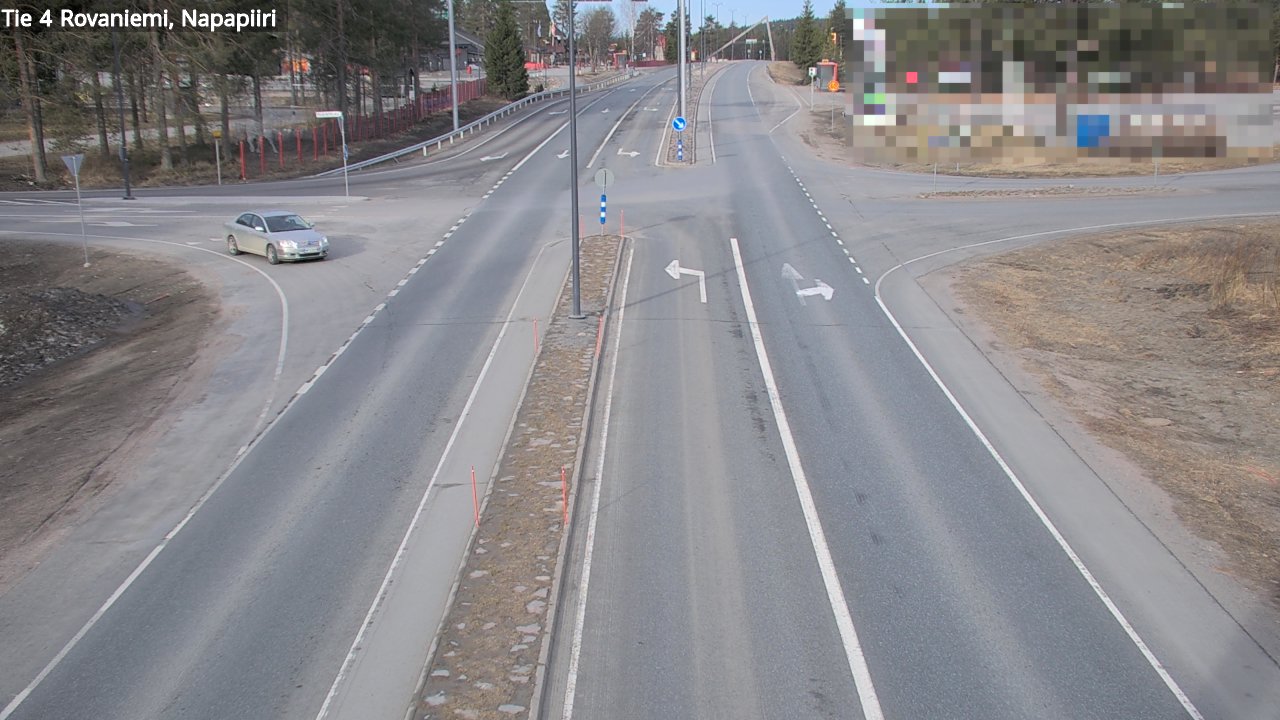 Weather Camera Image Road 4 Rovaniemi, Arctic circl, Rovaniemi, Lappi