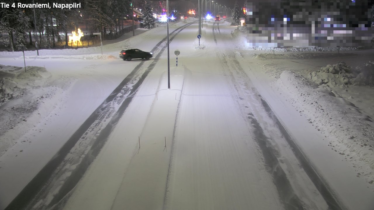 Weather Camera Image Väg 4 Rovaniemi, Polar cirke, Rovaniemi, Lappi