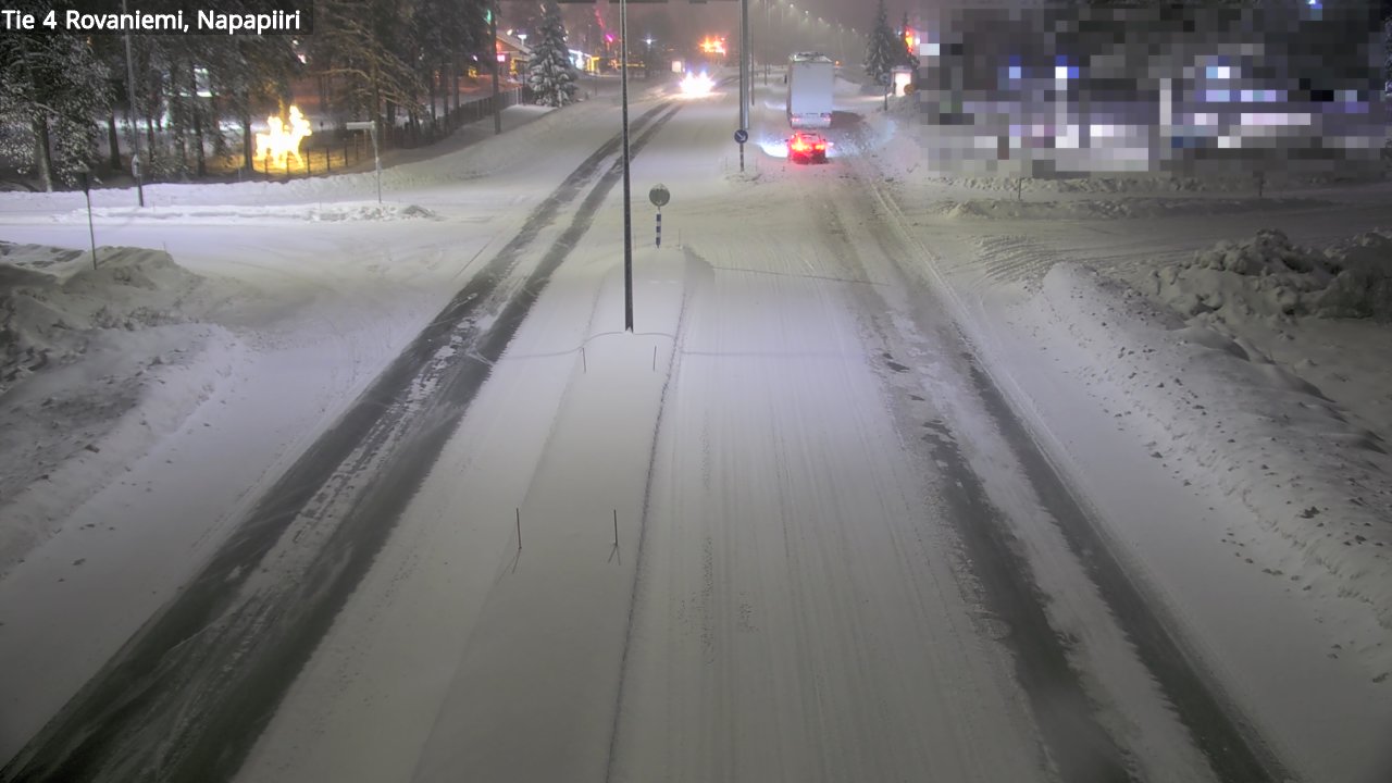 Weather Camera Image Väg 4 Rovaniemi, Polar cirke, Rovaniemi, Lappi