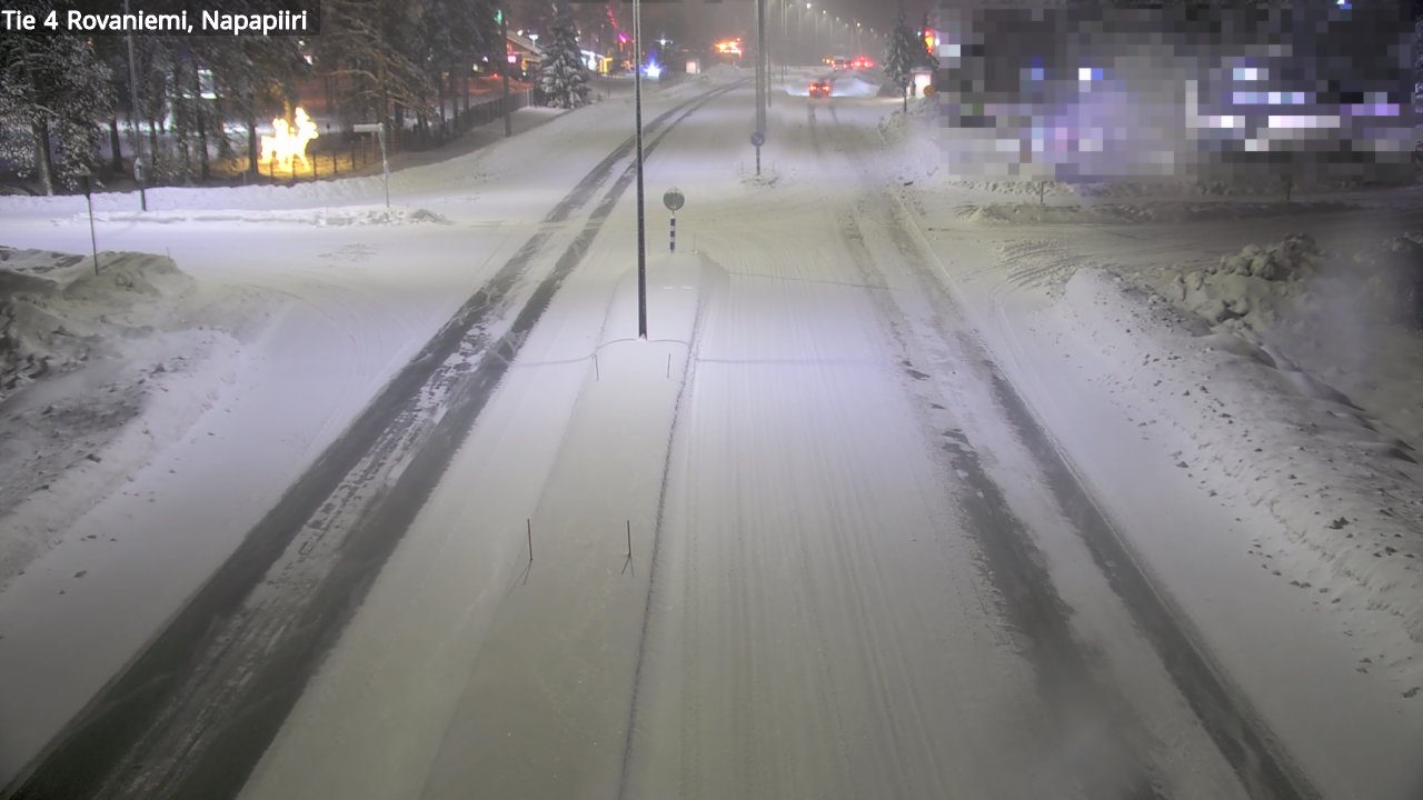 Weather Camera Image Väg 4 Rovaniemi, Polar cirke, Rovaniemi, Lappi