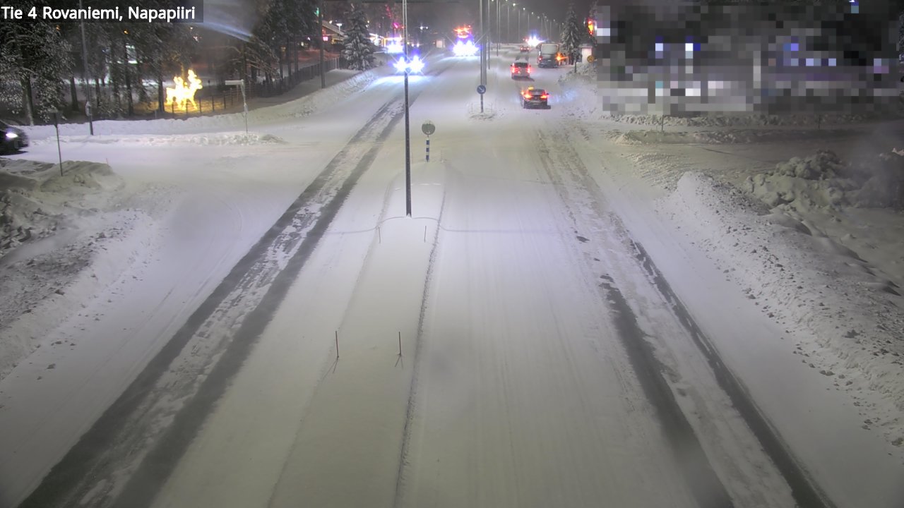 Weather Camera Image Väg 4 Rovaniemi, Polar cirke, Rovaniemi, Lappi