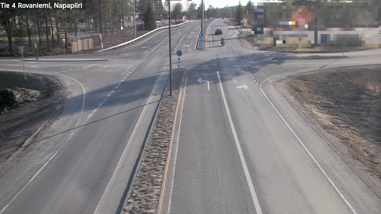 Weather Camera Image Road 4 Rovaniemi, Arctic circl, Rovaniemi, Lappi