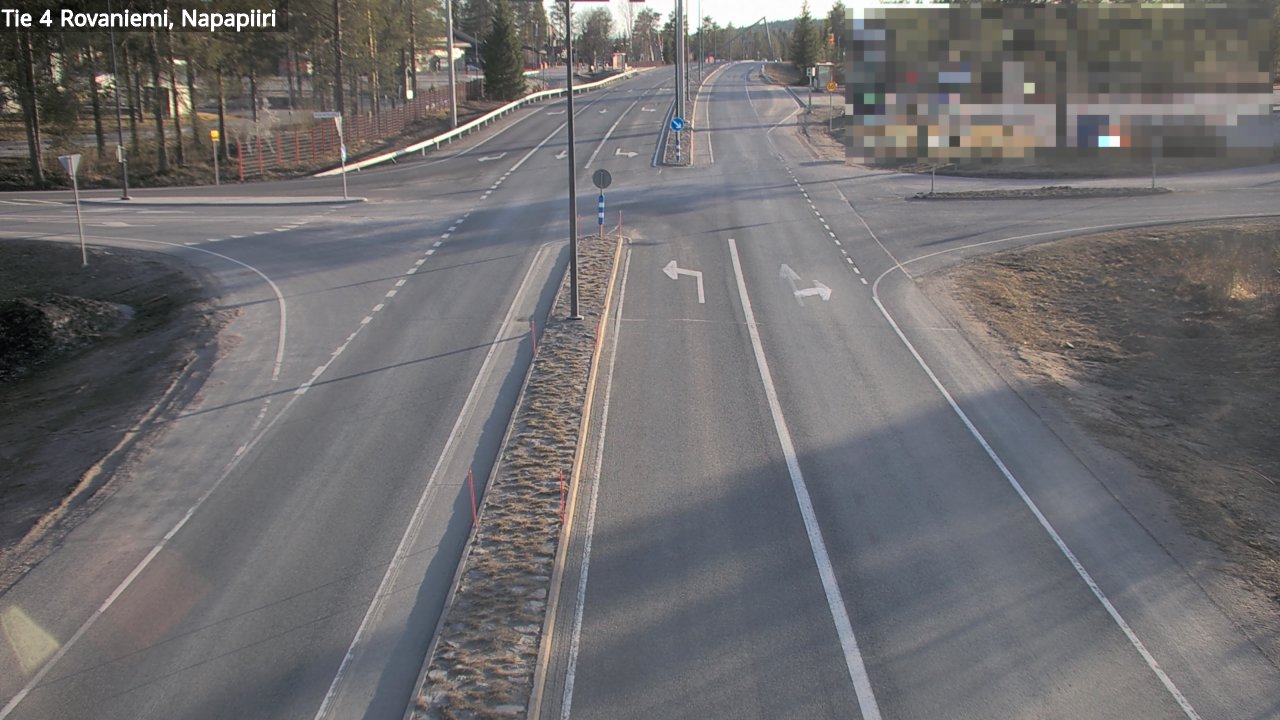 Weather Camera Image Road 4 Rovaniemi, Arctic circl, Rovaniemi, Lappi