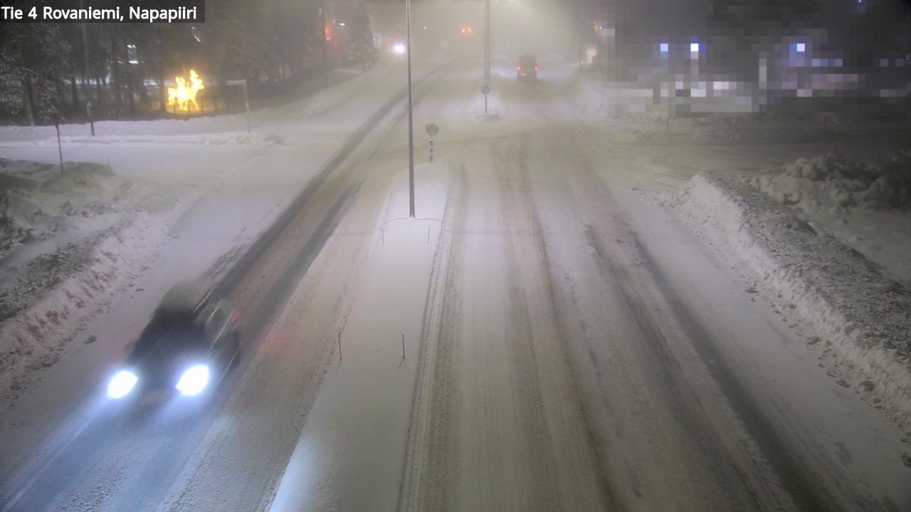 Weather Camera Image Väg 4 Rovaniemi, Polar cirke, Rovaniemi, Lappi