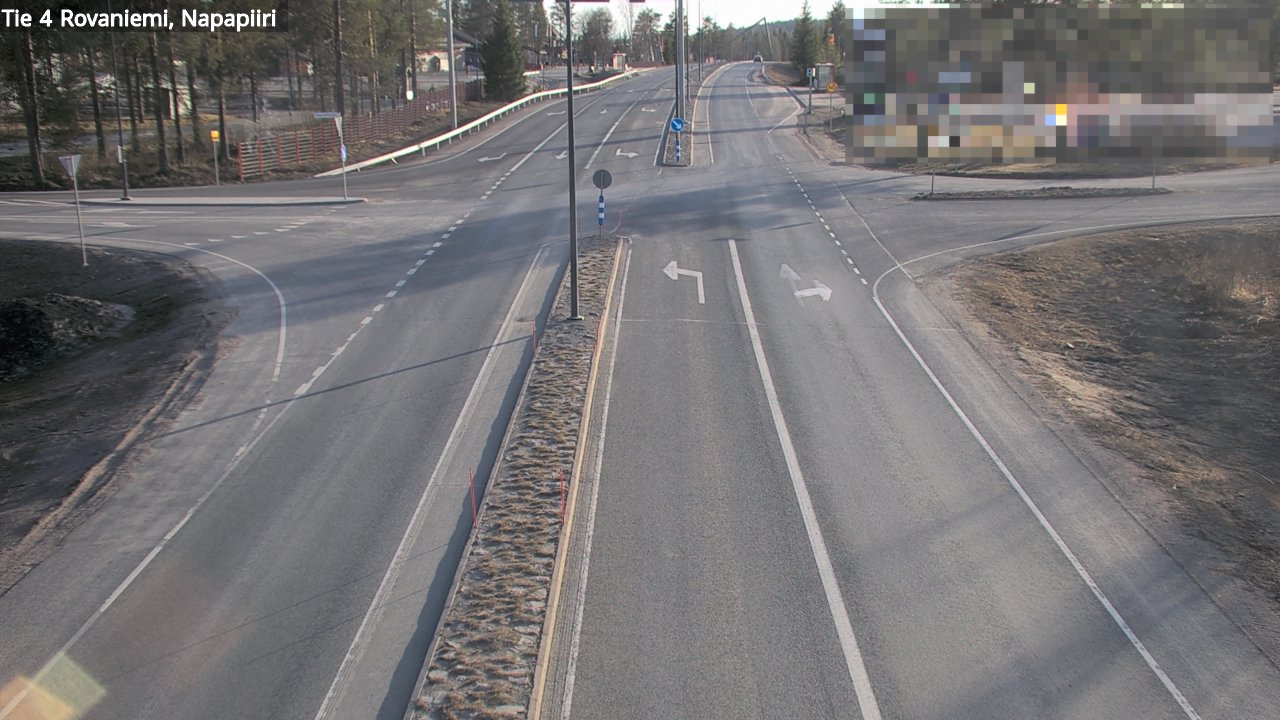 Weather Camera Image Road 4 Rovaniemi, Arctic circl, Rovaniemi, Lappi